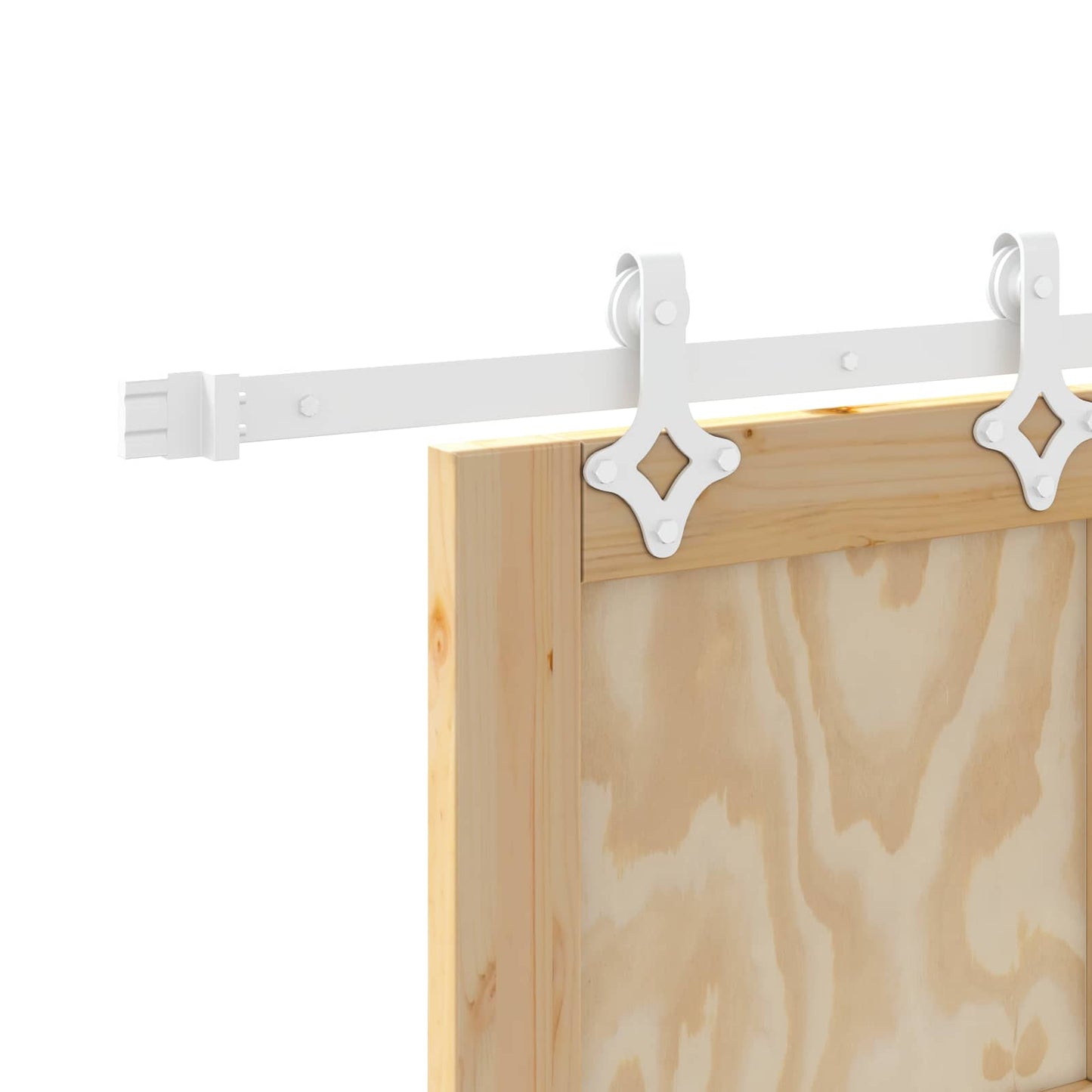Sliding Door Natural and White 61 x 198.5 cm Solid Pine Wood