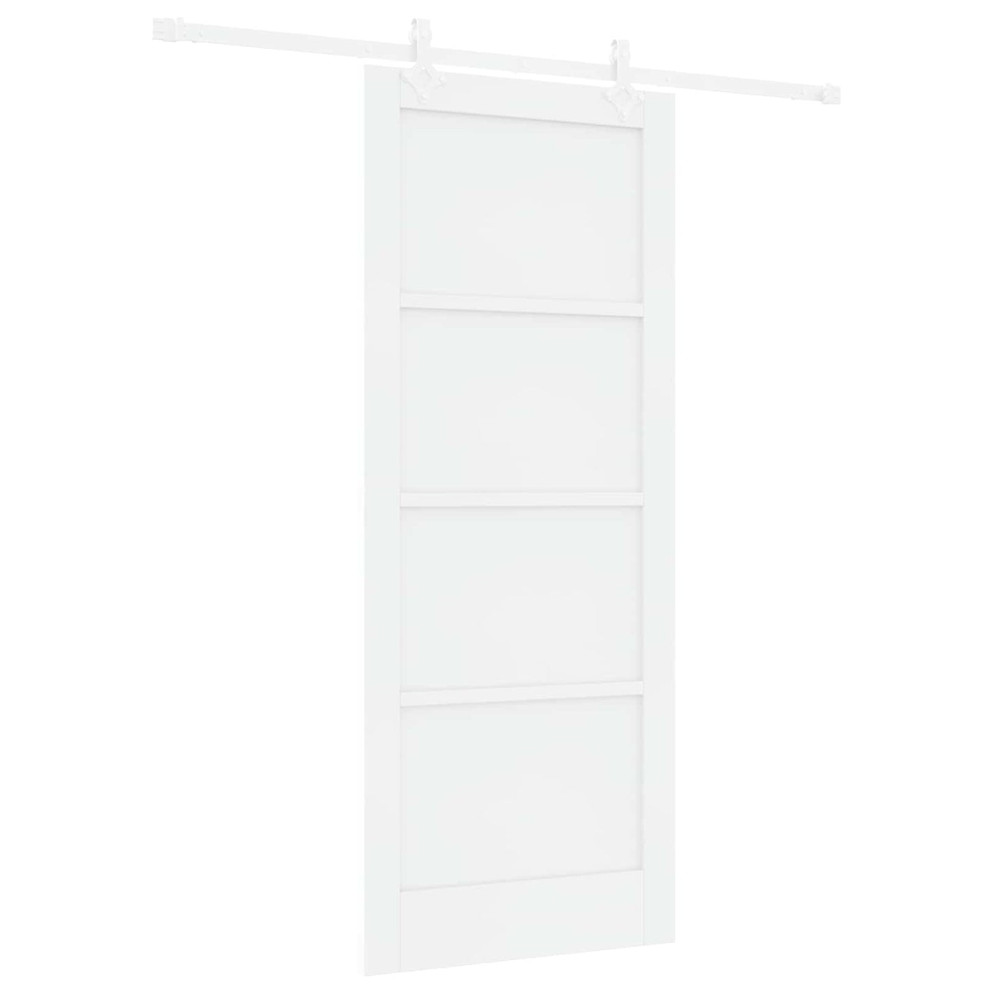 Sliding Door White 83 x 202 cm Solid Pine Wood