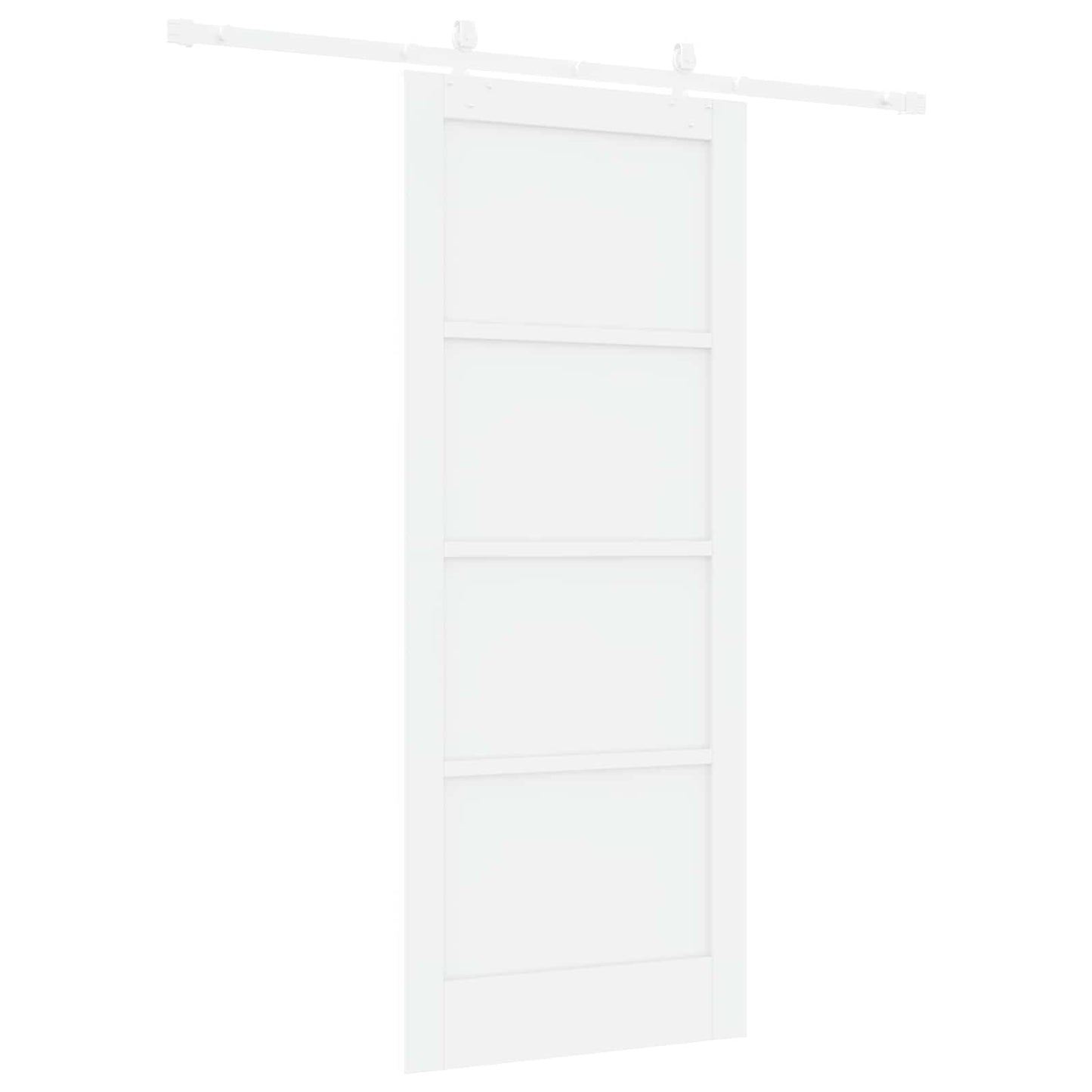 Sliding Door White 83 x 202 cm Solid Pine Wood