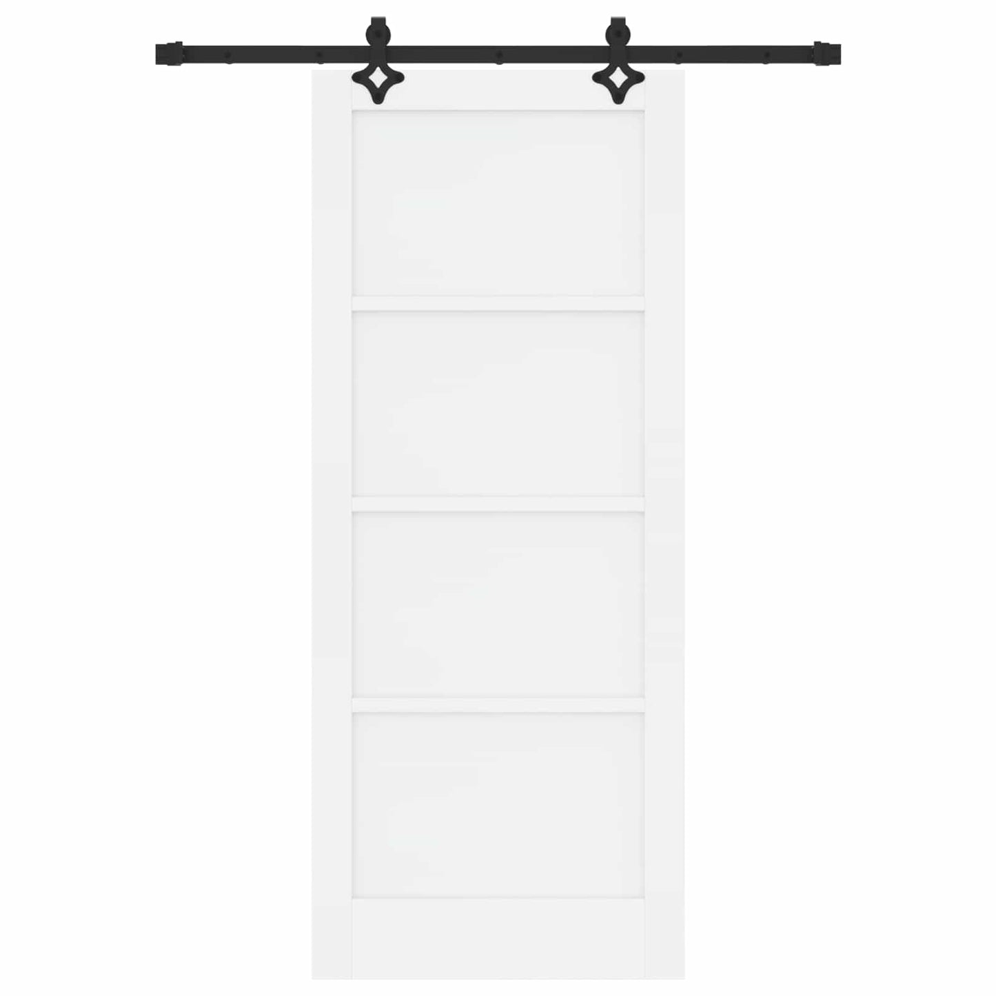 Sliding Door ORKDAL White 83 x 202 cm Solid Pine Wood
