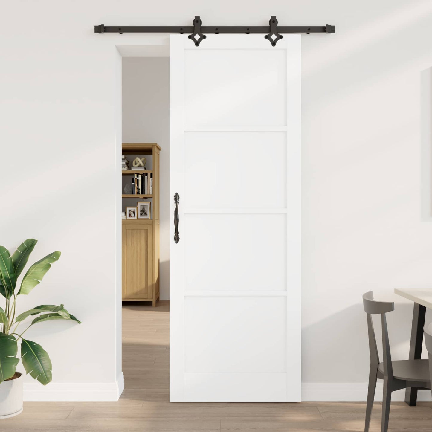 Sliding Door ORKDAL 83 x 232 cm Solid Pine Wood White