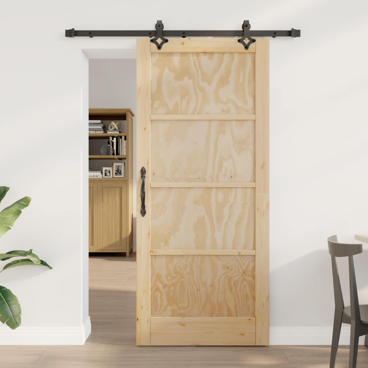 Sliding Door ORKDAL 86 x 198.5 cm Solid Pine Wood Natural