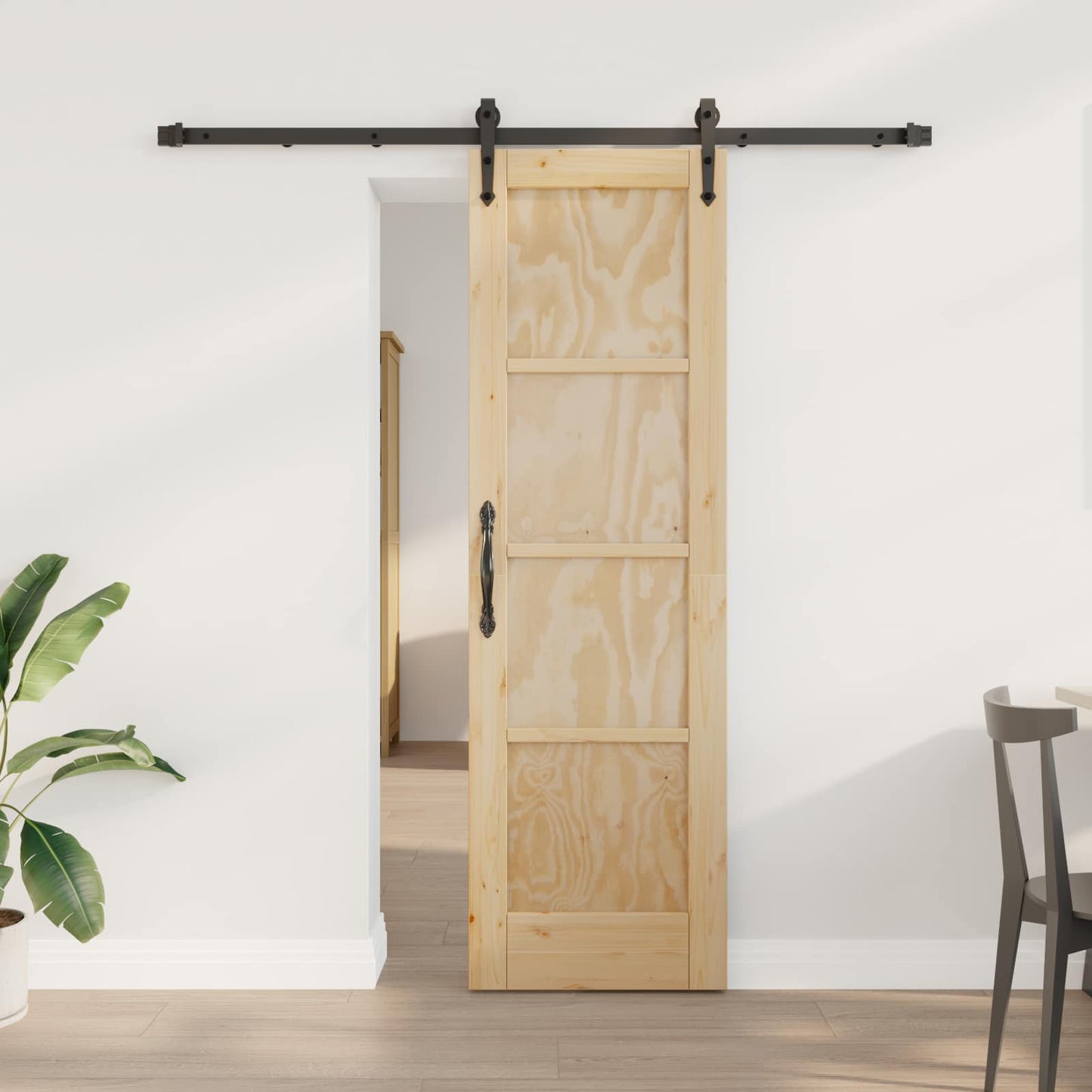 Sliding Door ORKDAL Natural and Black 61 x 198.5 cm