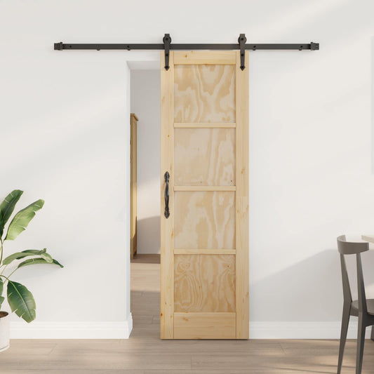 Sliding Door ORKDAL Natural and Black 61 x 198.5 cm