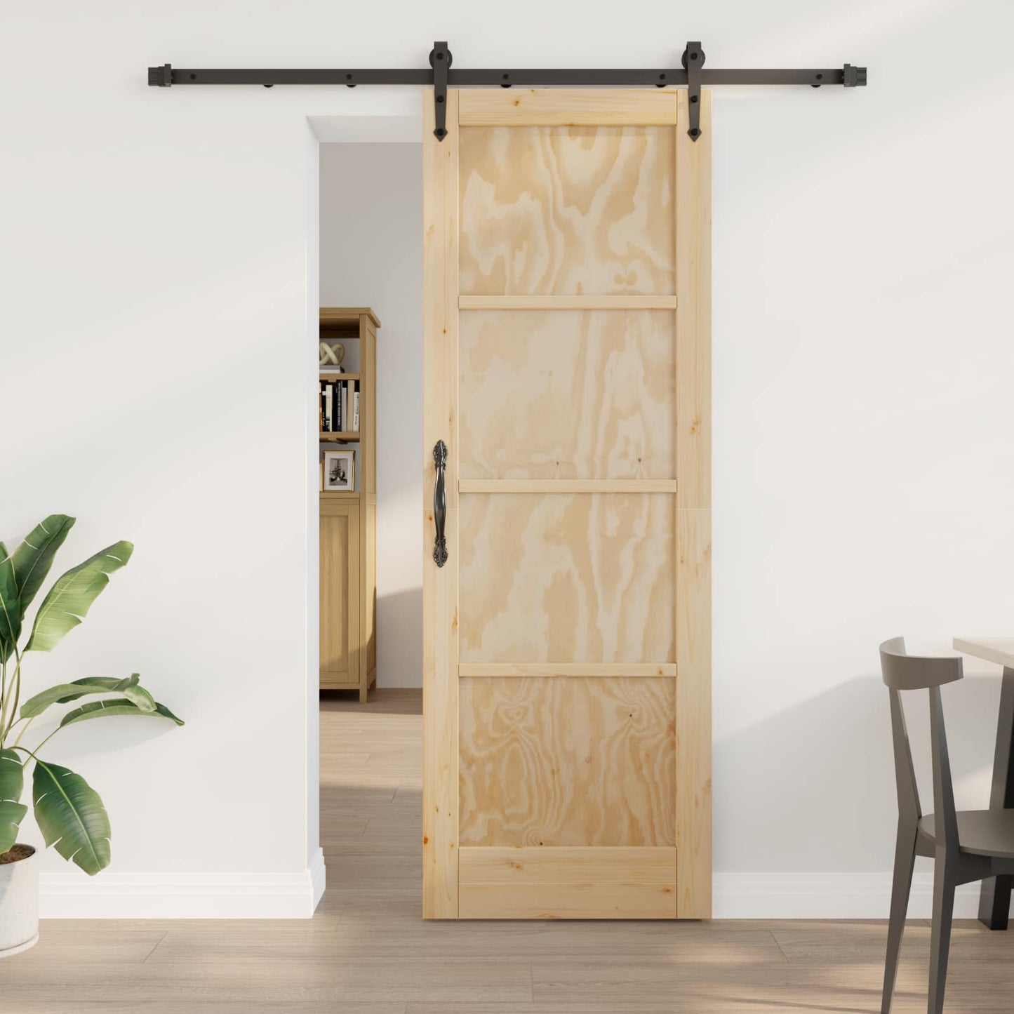 Sliding Door ORKDAL Natural and Black 73.5 x 211 cm