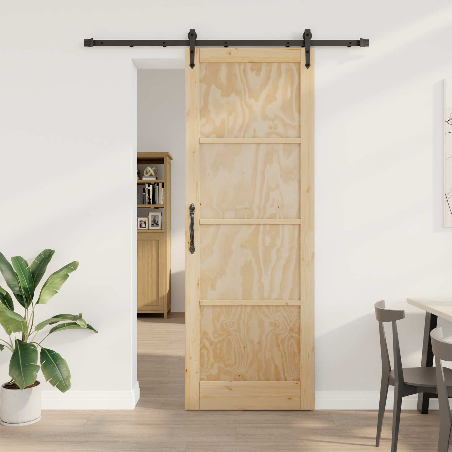 Sliding Door ORKDAL Natural and Black 83 x 232 cm