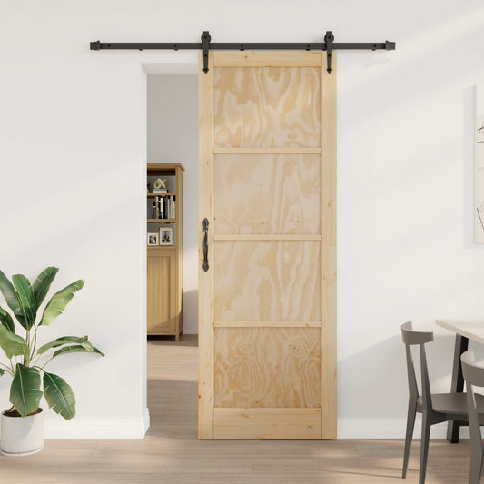 Sliding Door ORKDAL Natural and Black 83 x 232 cm