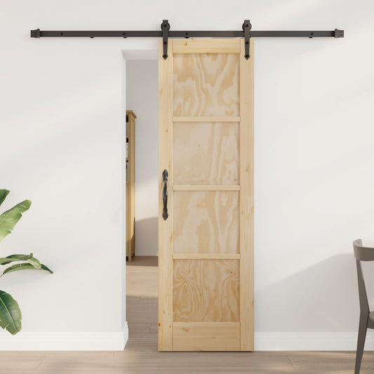 Sliding Door ORKDAL Natural and Black 61 x 198.5 cm