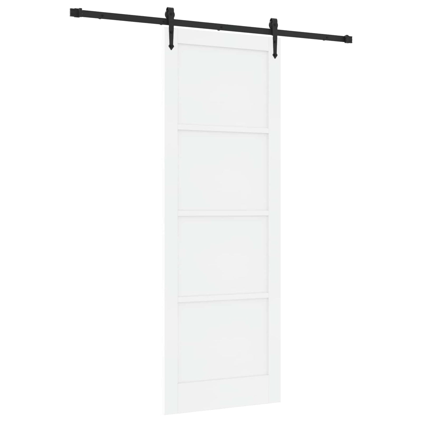 Sliding Door ORKDAL White and Black 83 x 232 cm Solid Pine Wood