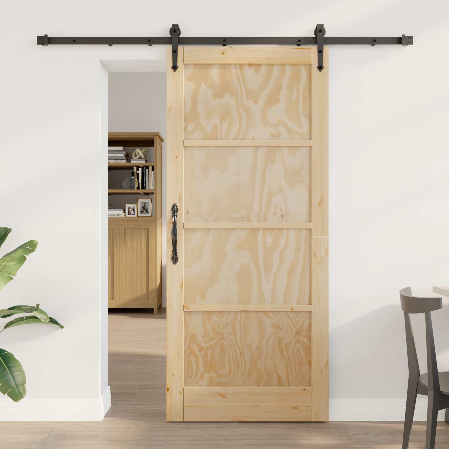 Sliding Door ORKDAL Natural and Black 86 x 198.5 cm