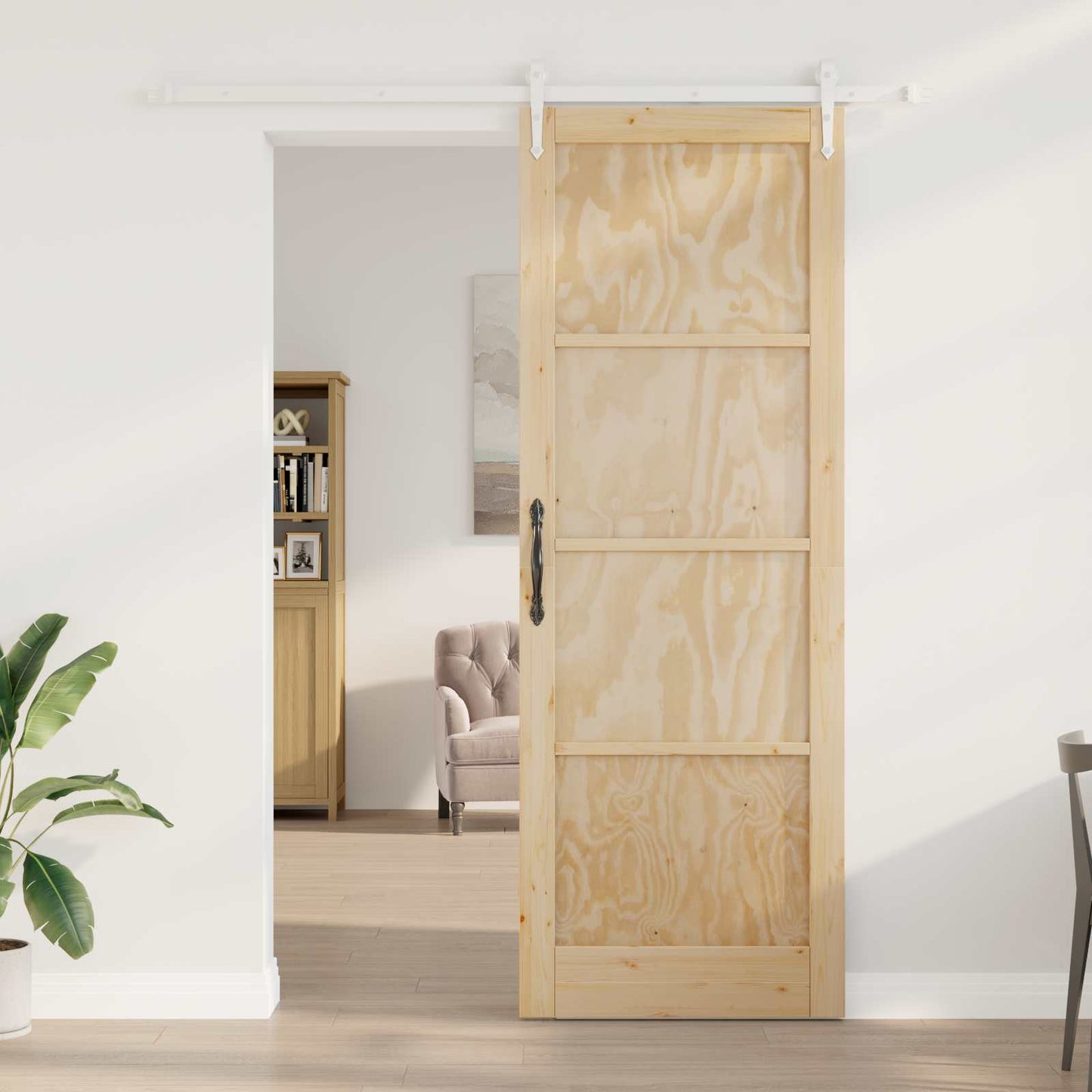Sliding Door ORKDAL Natural and White 83 x 232 cm