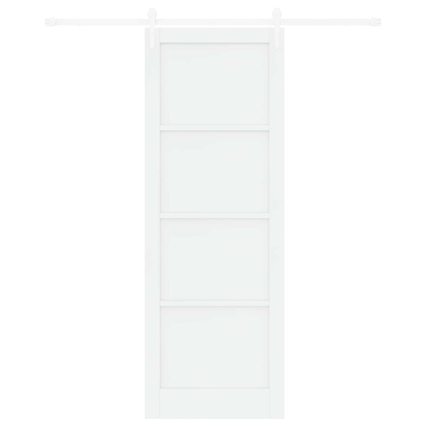 Sliding Door ORKDAL White 83 x 232 cm Solid Pine Wood