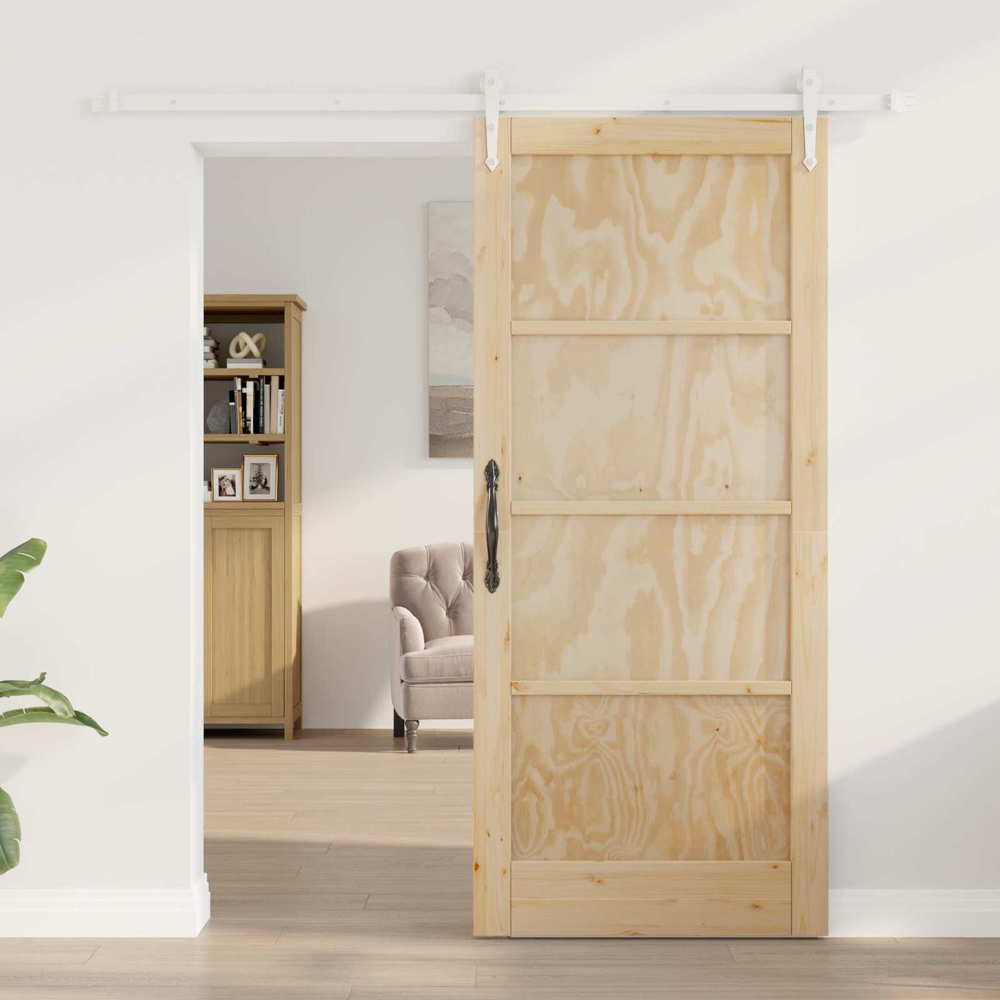 Sliding Door ORKDAL Natural and White 86 x 198.5 cm