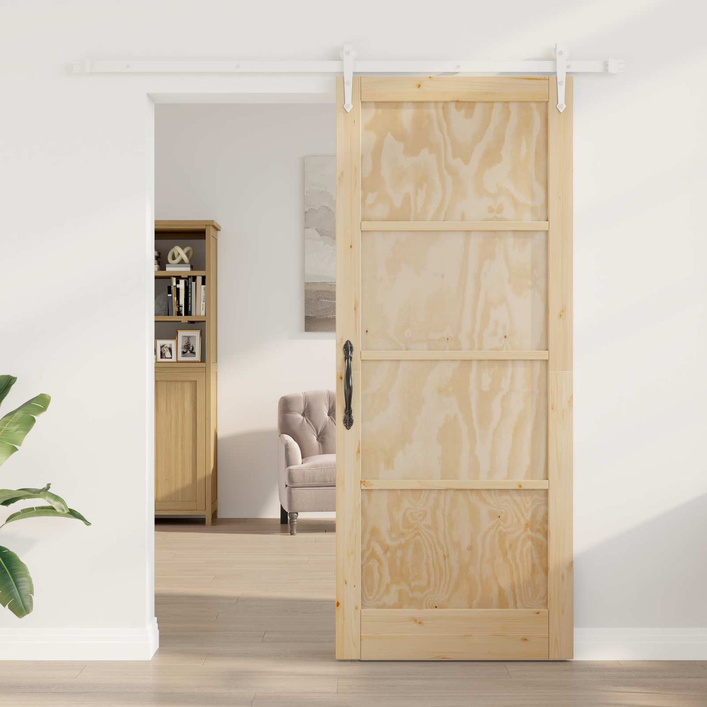 Sliding Door ORKDAL Natural and White 86 x 211 cm