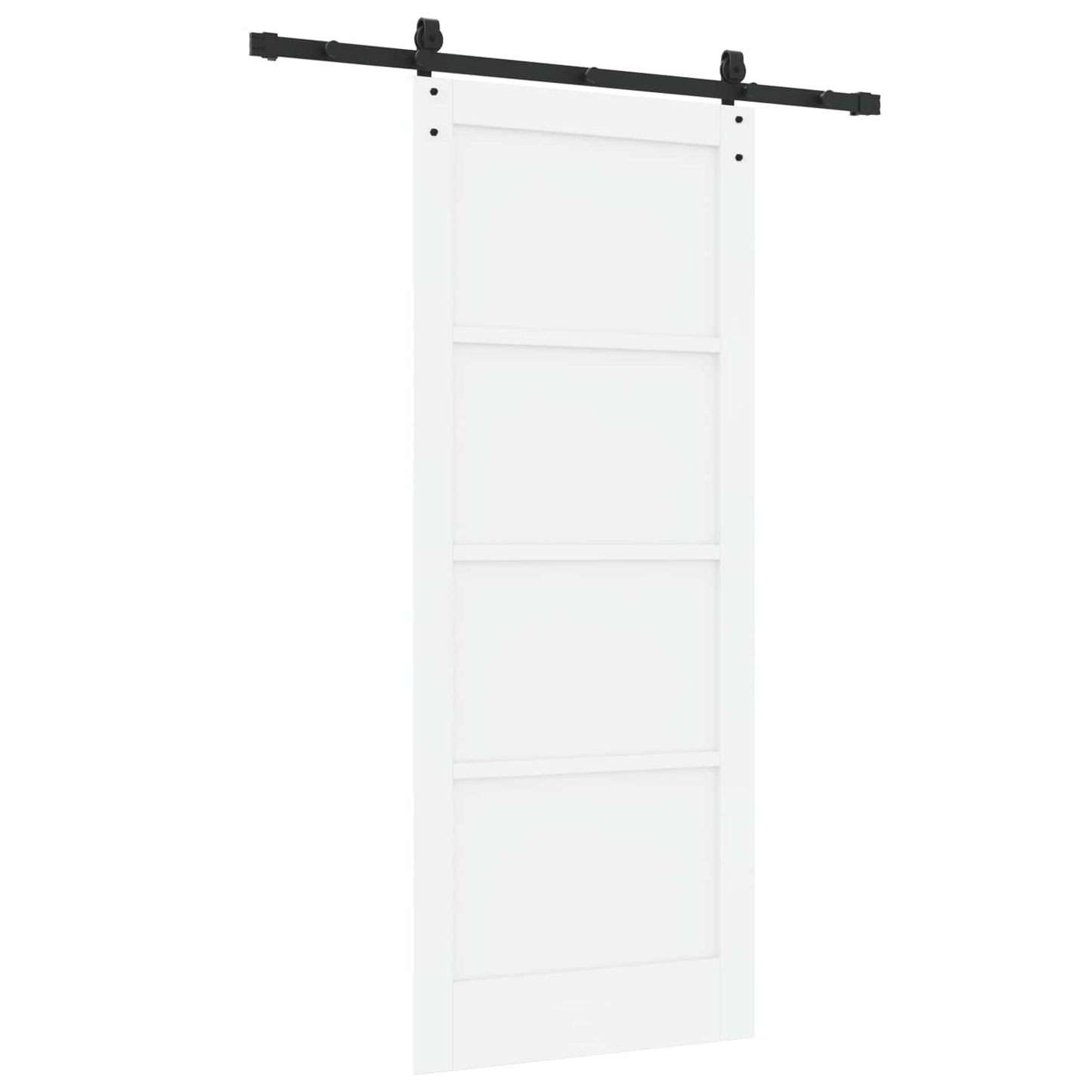 Sliding Door ORKDAL White 83 x 202 cm Solid Pine Wood