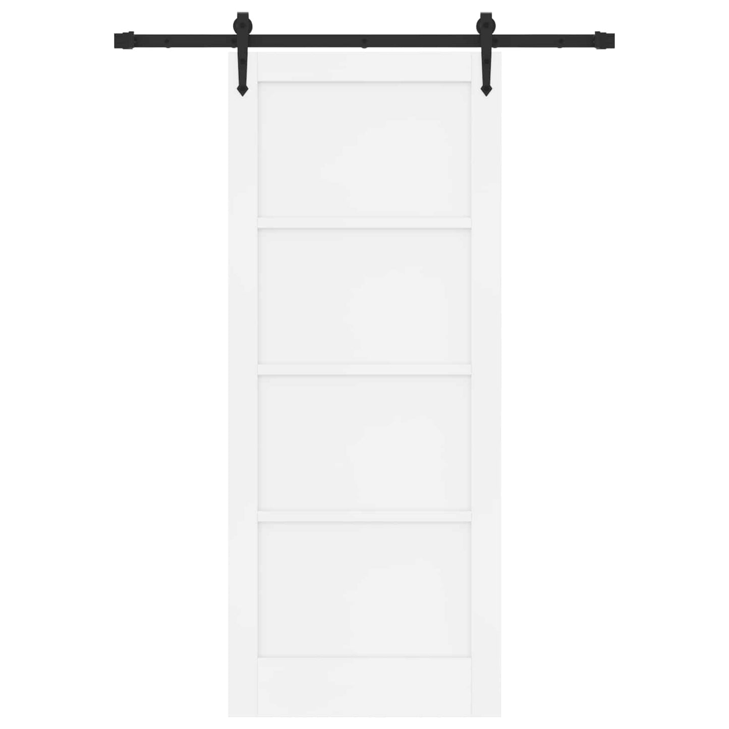 Sliding Door ORKDAL White 83 x 202 cm Solid Pine Wood