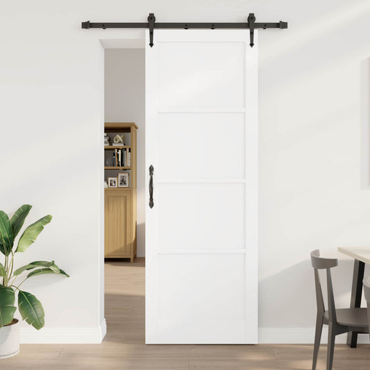 Sliding Door ORKDAL White 83 x 232 cm Solid Pine Wood