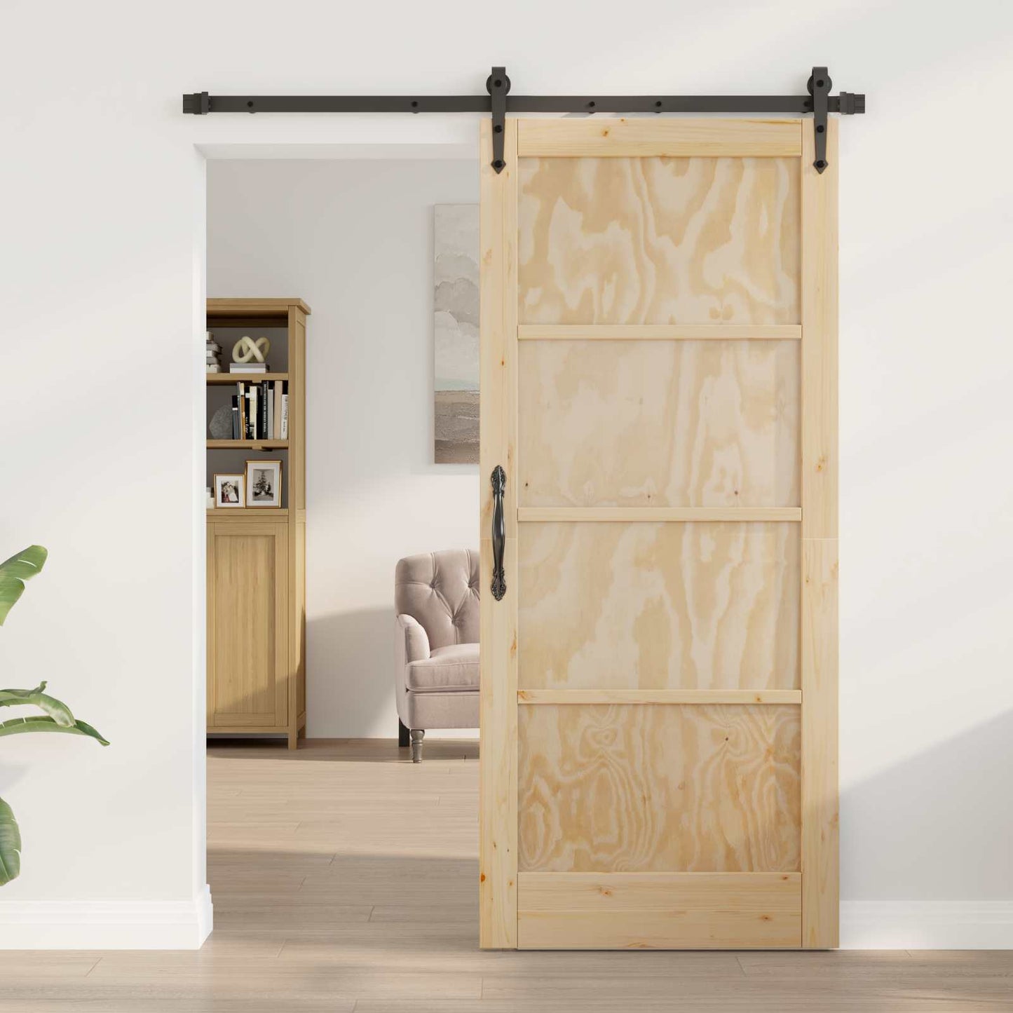 Sliding Door ORKDAL Natural 86 x 198.5 cm Solid Pine Wood