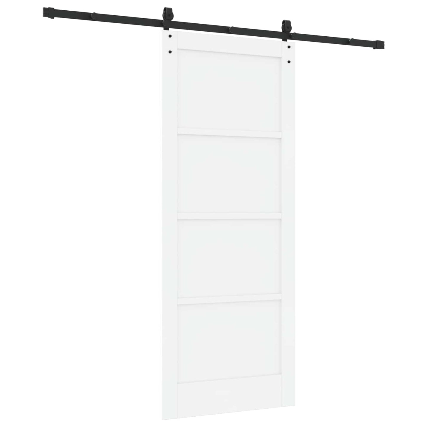 Sliding Door ORKDAL White 83 x 202 cm Solid Pine Wood