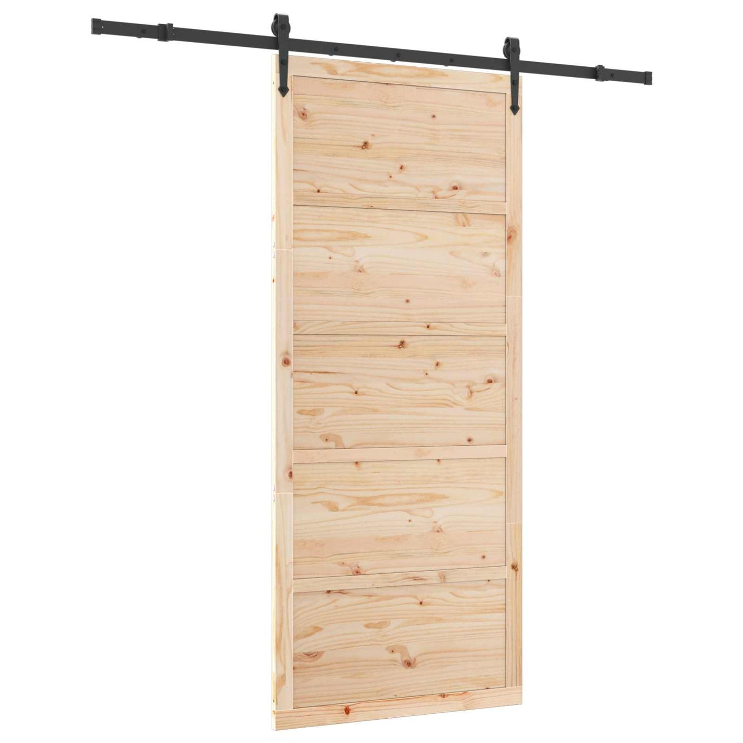 Sliding Door Natural 90 x 208 cm Solid Pine Wood