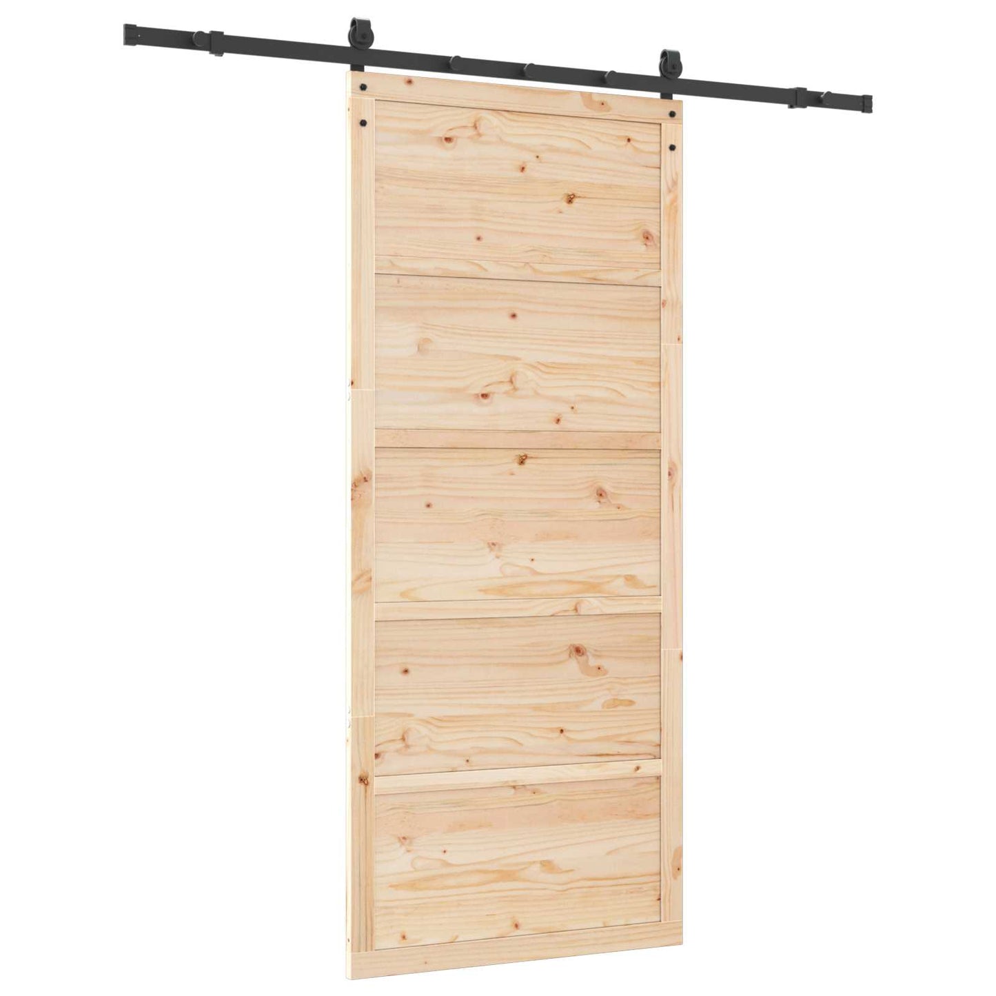 Sliding Door Natural 90 x 208 cm Solid Pine Wood