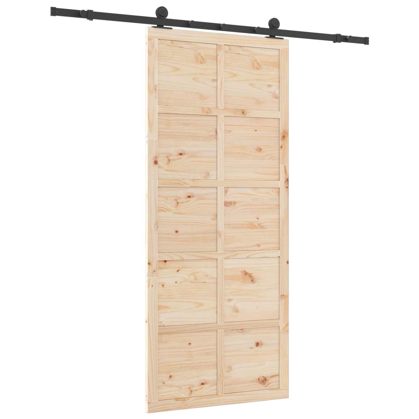 Sliding Door Natural 90 x 208 cm Solid Pine Wood