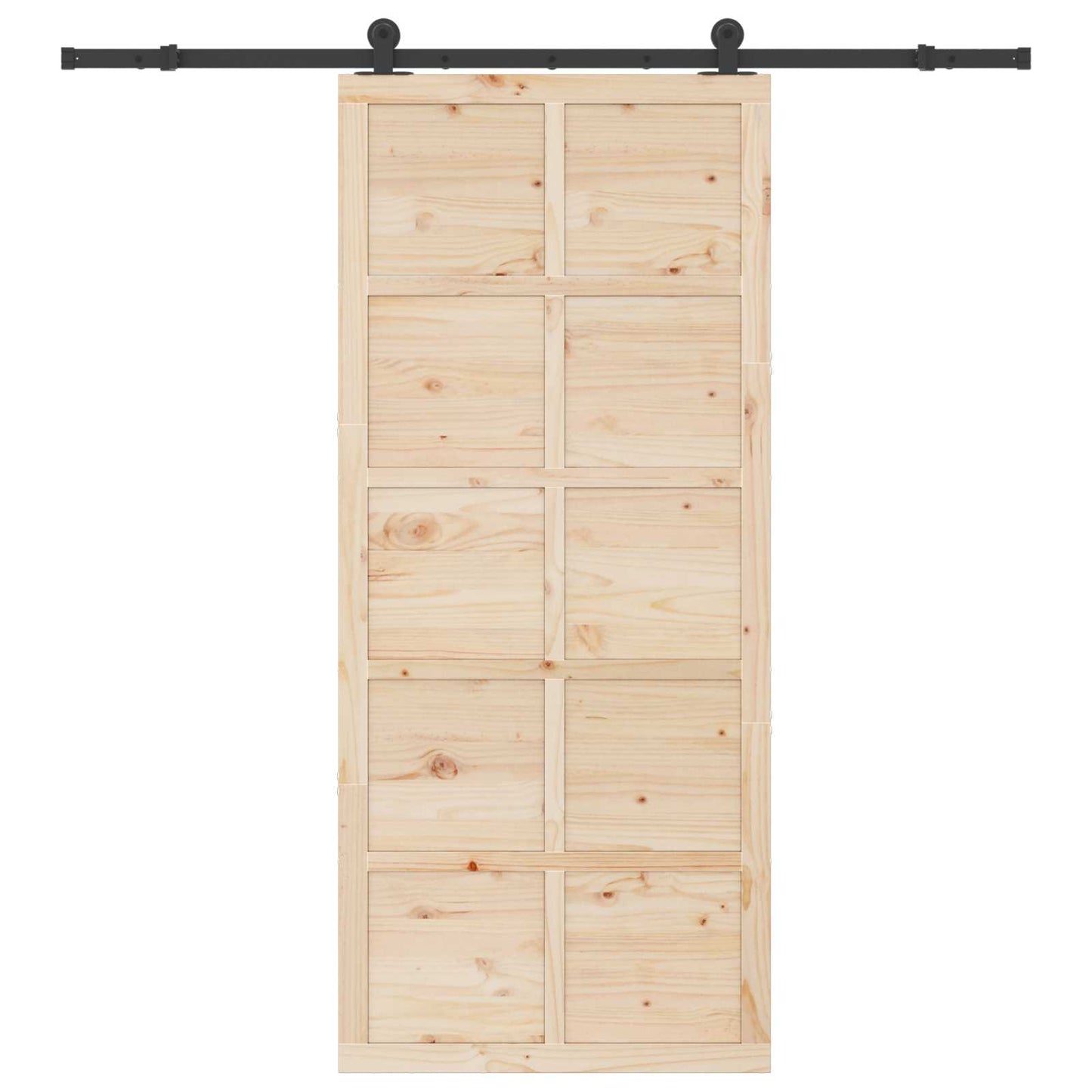 Sliding Door Natural 90 x 208 cm Solid Pine Wood