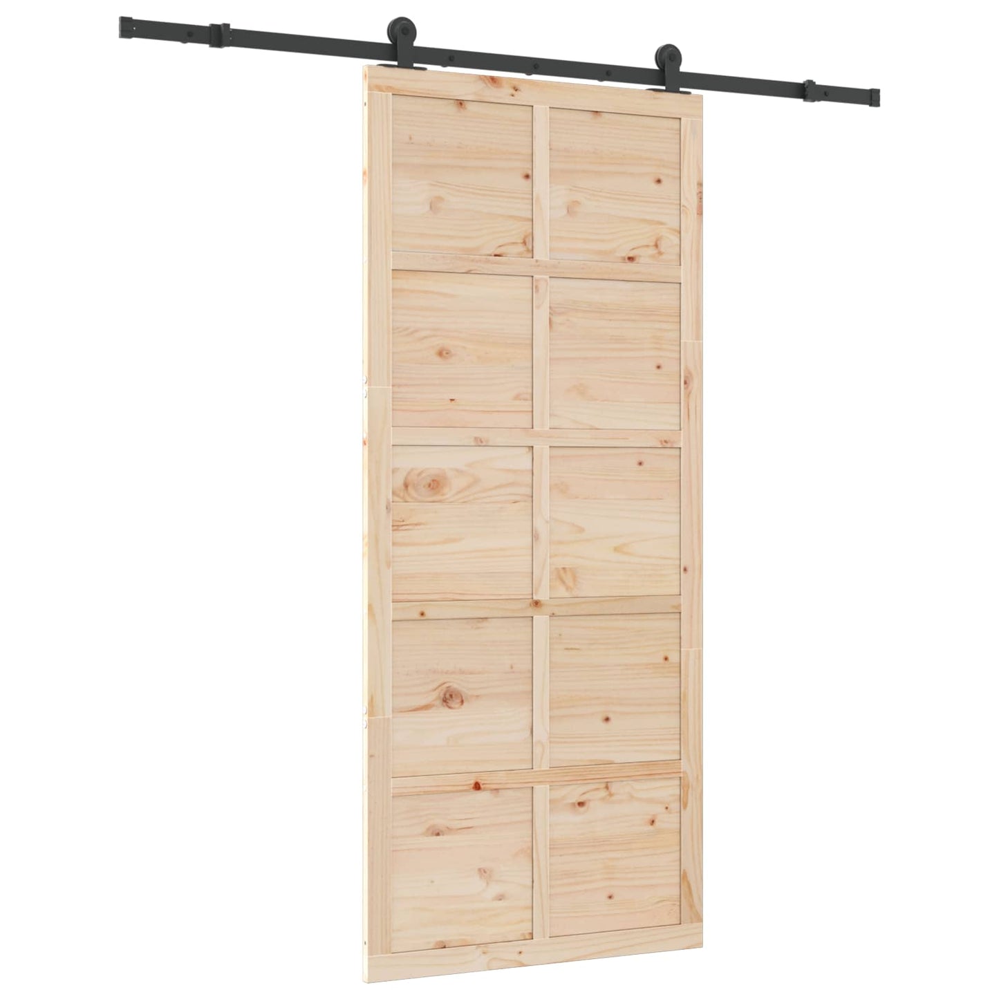Sliding Door Natural 80 x 208 cm Solid Pine Wood