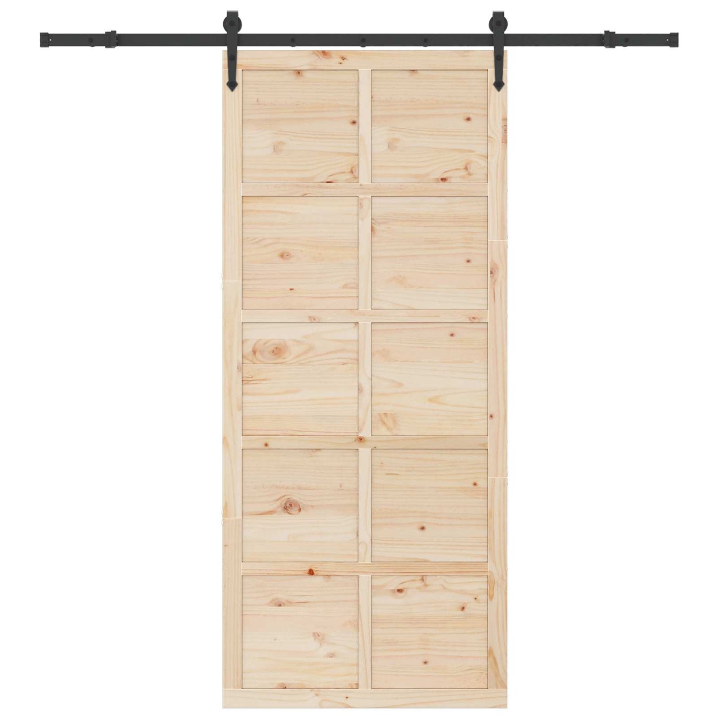 Sliding Door Natural 90 x 208 cm Solid Pine Wood