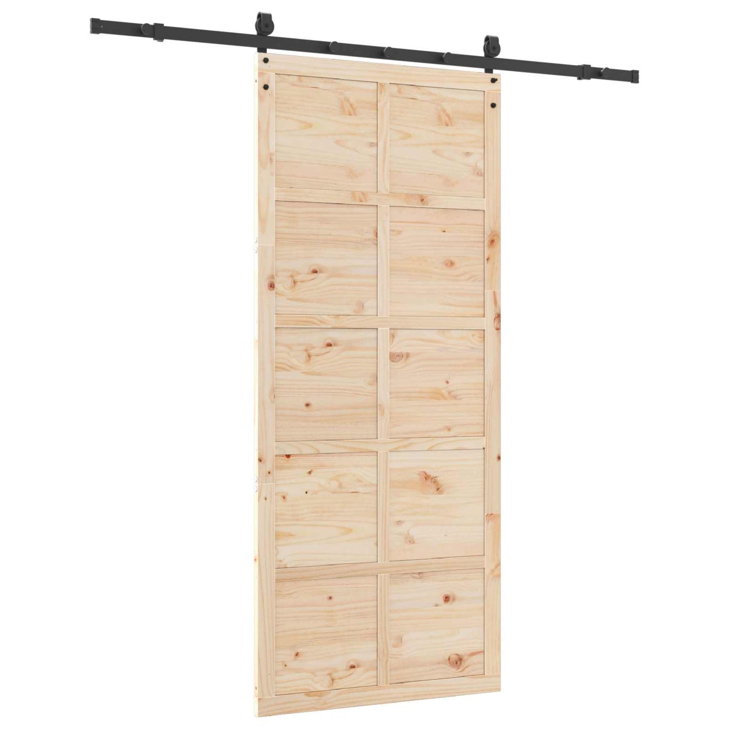 Sliding Door Natural 80 x 208 cm Solid Pine Wood