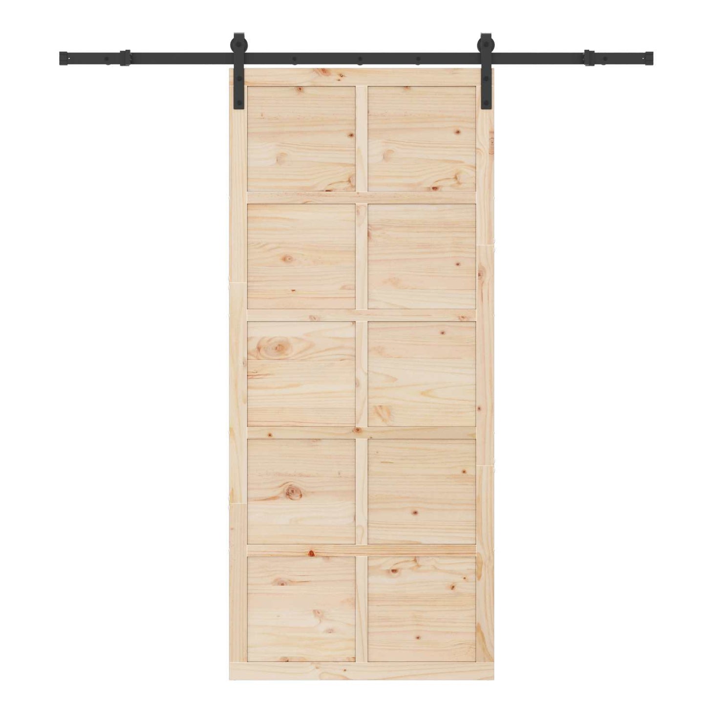 Sliding Door Natural 90 x 208 cm Solid Pine Wood