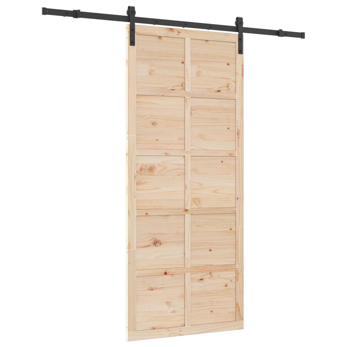 Sliding Door Natural 100 x 208 cm Solid Pine Wood