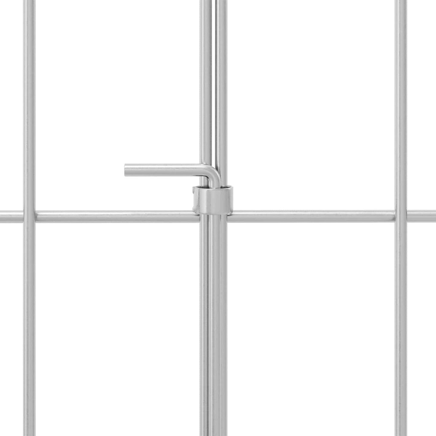 Garden Fence with Stakes 24 pcs 115 x 50 cm Mesh Silver