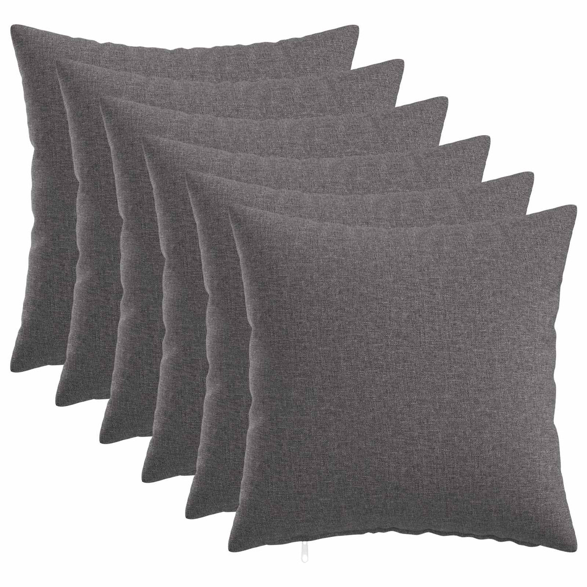 Throw Pillow 6 pcs HEERLEN Light Grey 30 x 30 cm Fabric