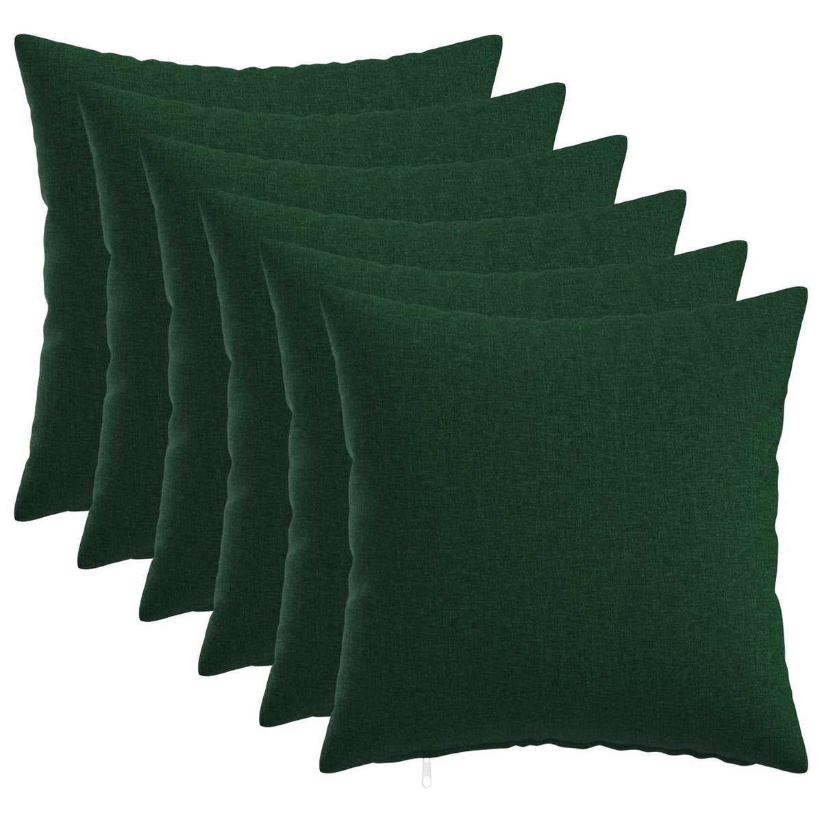Cushion with Pillow HEERLEN 6 pcs Dark Green Fabric
