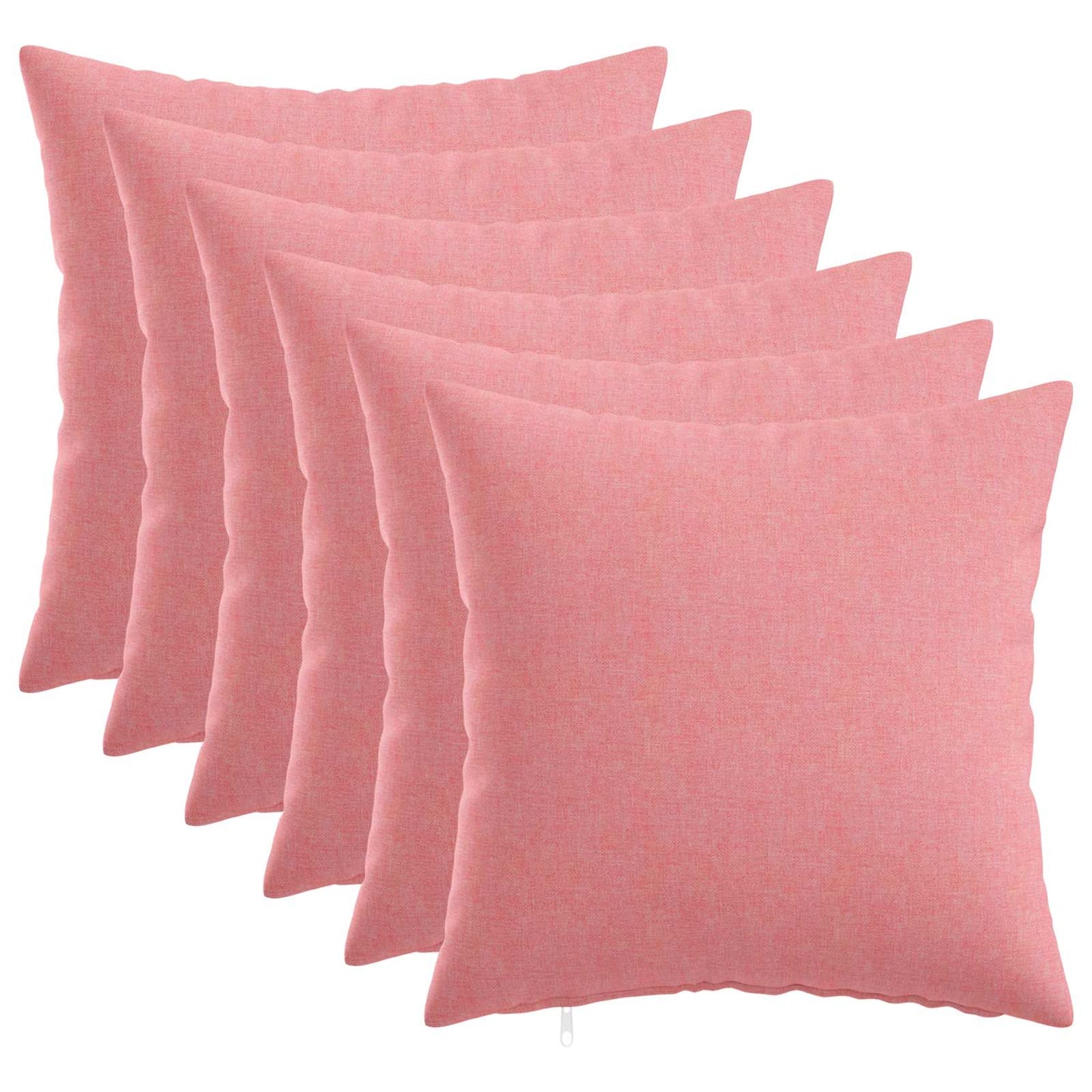 Cushion with Pillow HEERLEN 6 pcs Pink Fabric