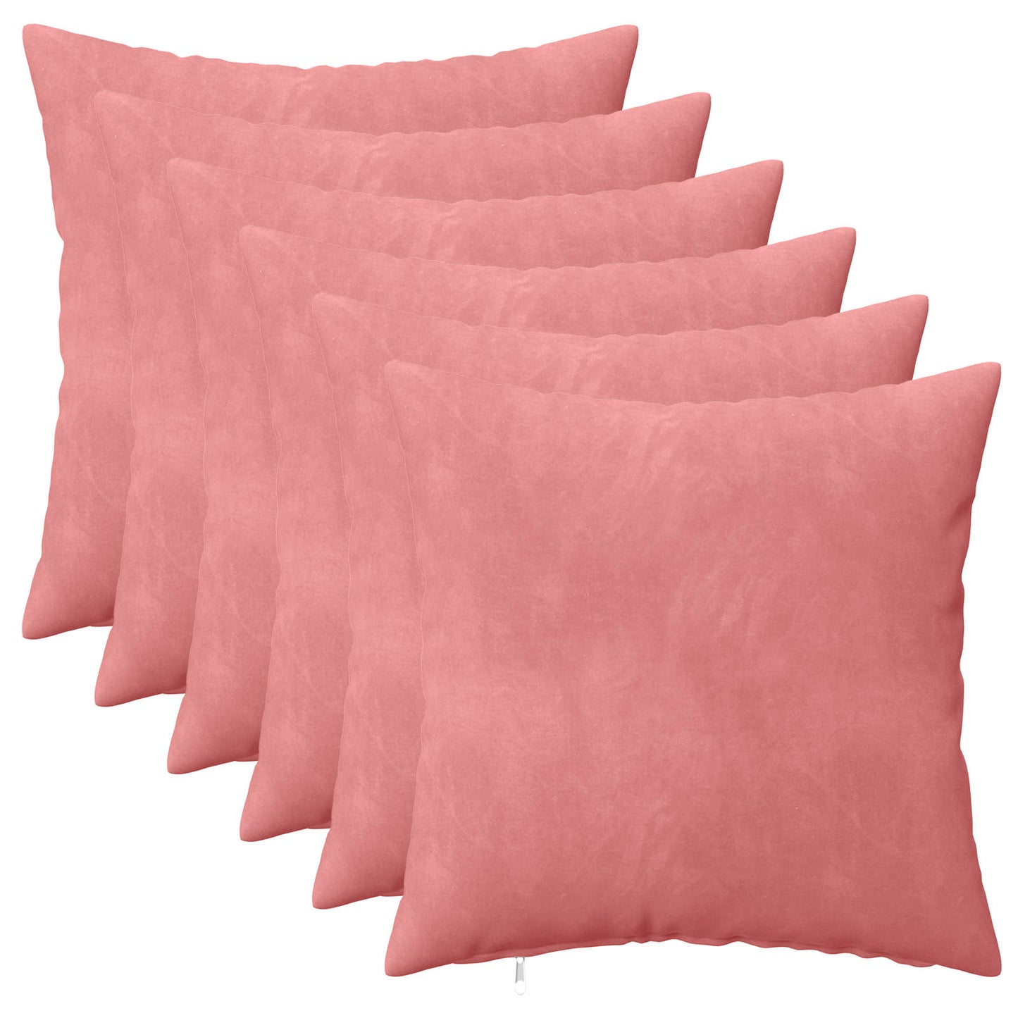 Cushion with Pillow HEERLEN 6 pcs Pink Velvet