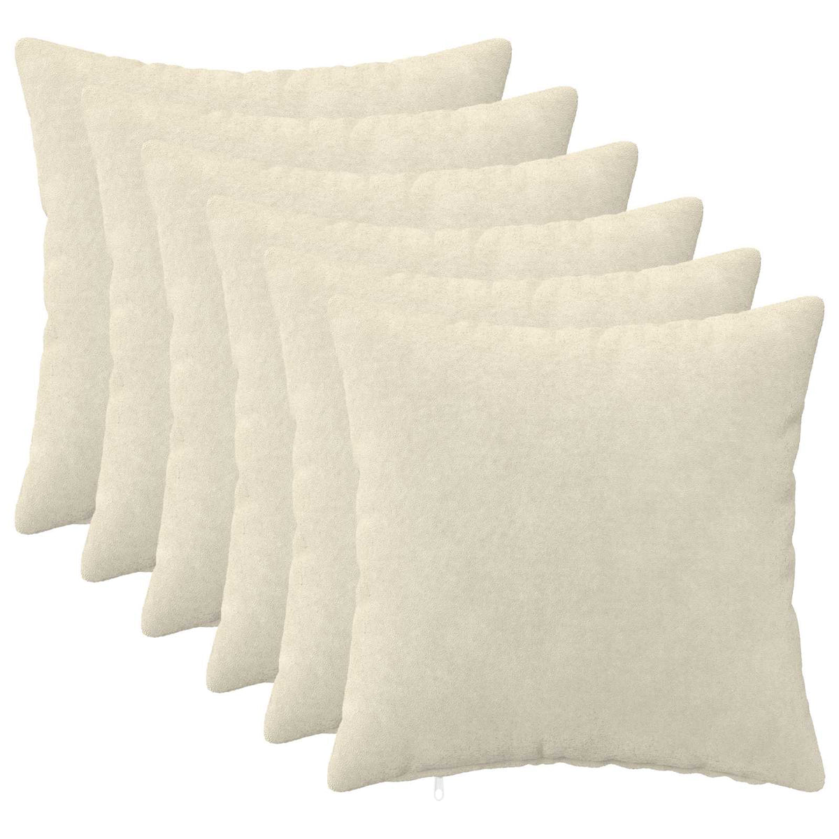 Cushion with Pillow HEERLEN 6 pcs Cream Microfiber Fleece
