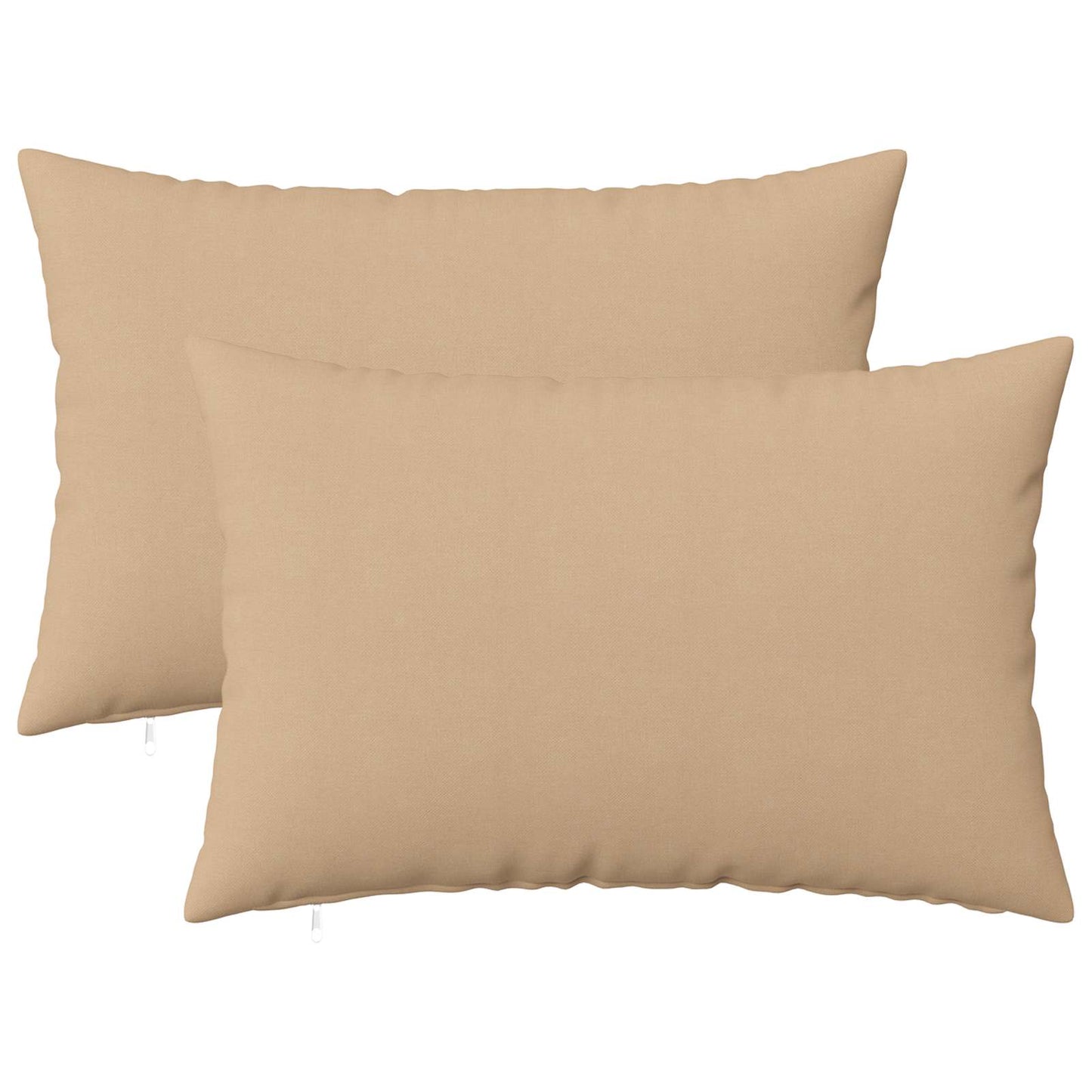 Cushion with Pillow HEERLEN 2 pcs Cream Fabric