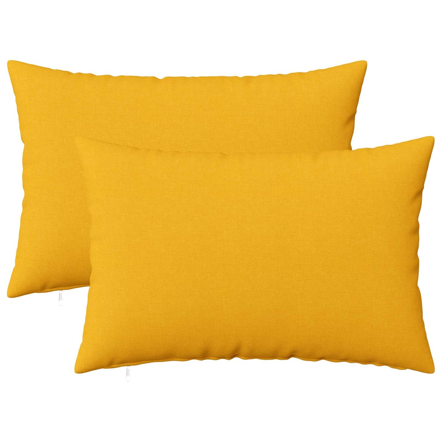 Cushion with Pillow HEERLEN 2 pcs Light Yellow Fabric