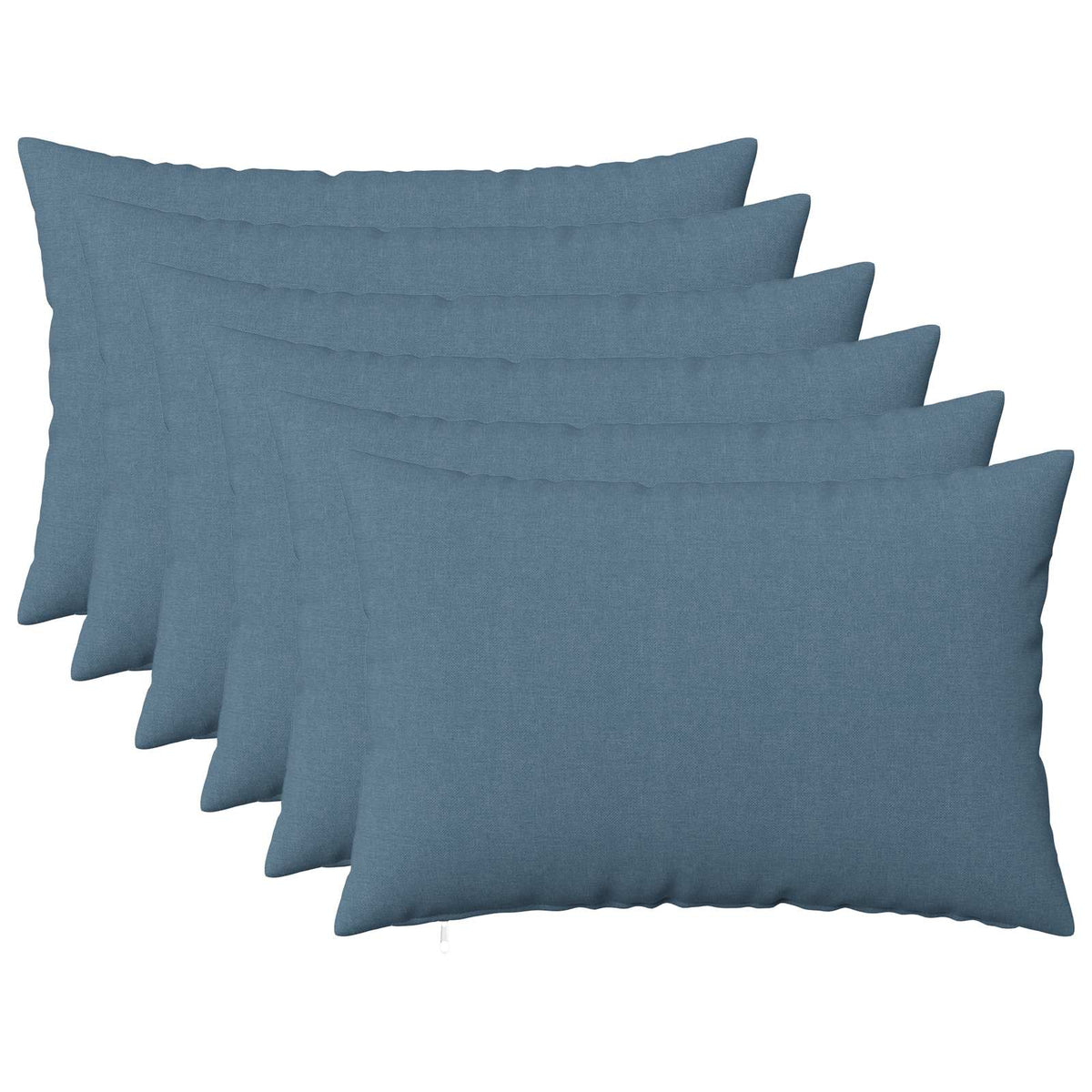 Cushion with Pillow HEERLEN 6 pcs Jeans Blue Fabric
