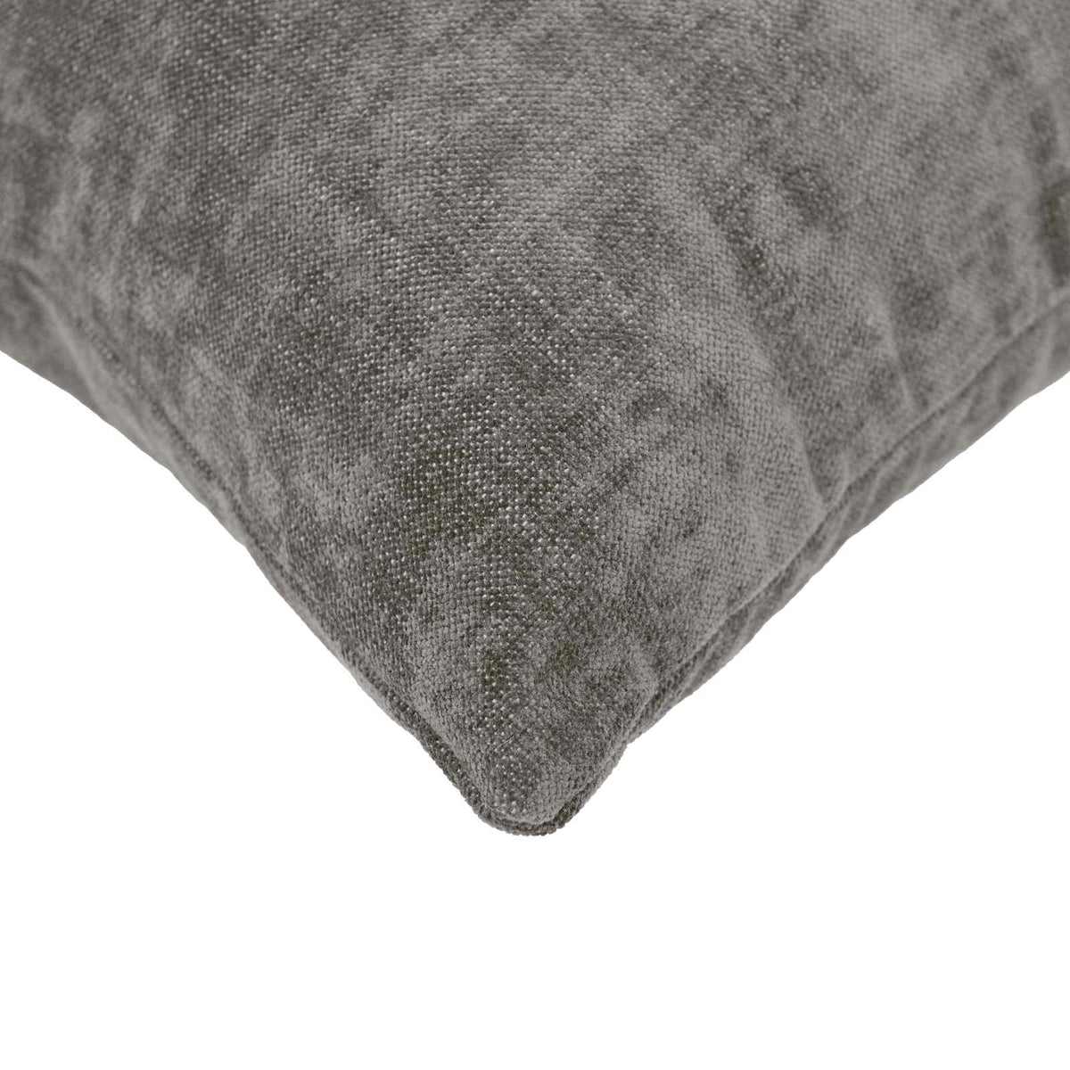 Cushion with Pillow HEERLEN 6 pcs Dark Grey Chenille Fabric