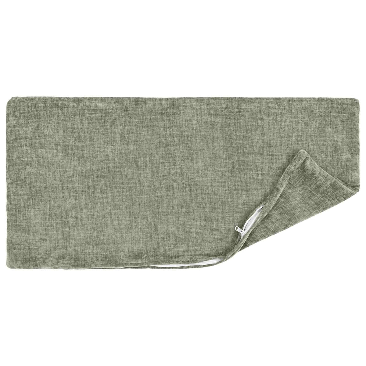 Cushion with Pillow HEERLEN 6 pcs Green Chenille Fabric