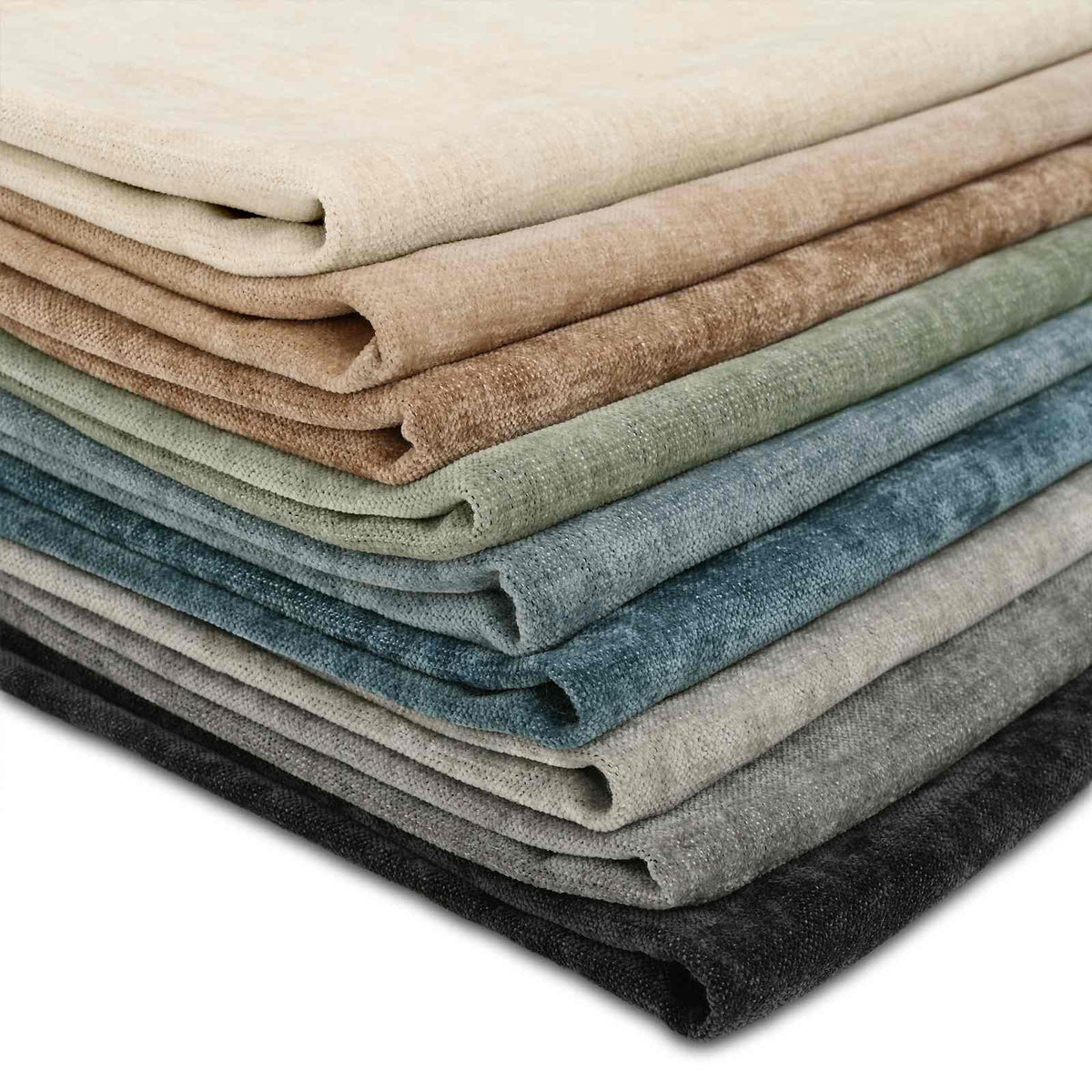 Cushion with Pillow HEERLEN 6 pcs Green Chenille Fabric