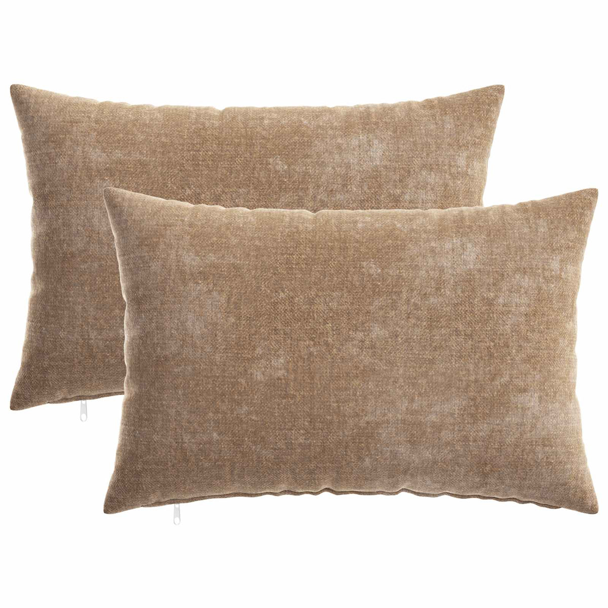 Throw Pillow 2 pcs HEERLEN Brown 30 x 50 cm Chenille Fabric
