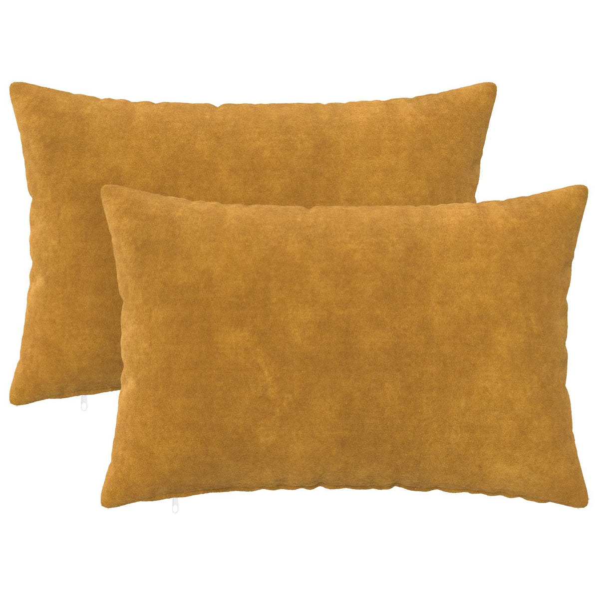 Cushion with Pillow HEERLEN 2 pcs Yellow Microfiber Fleece