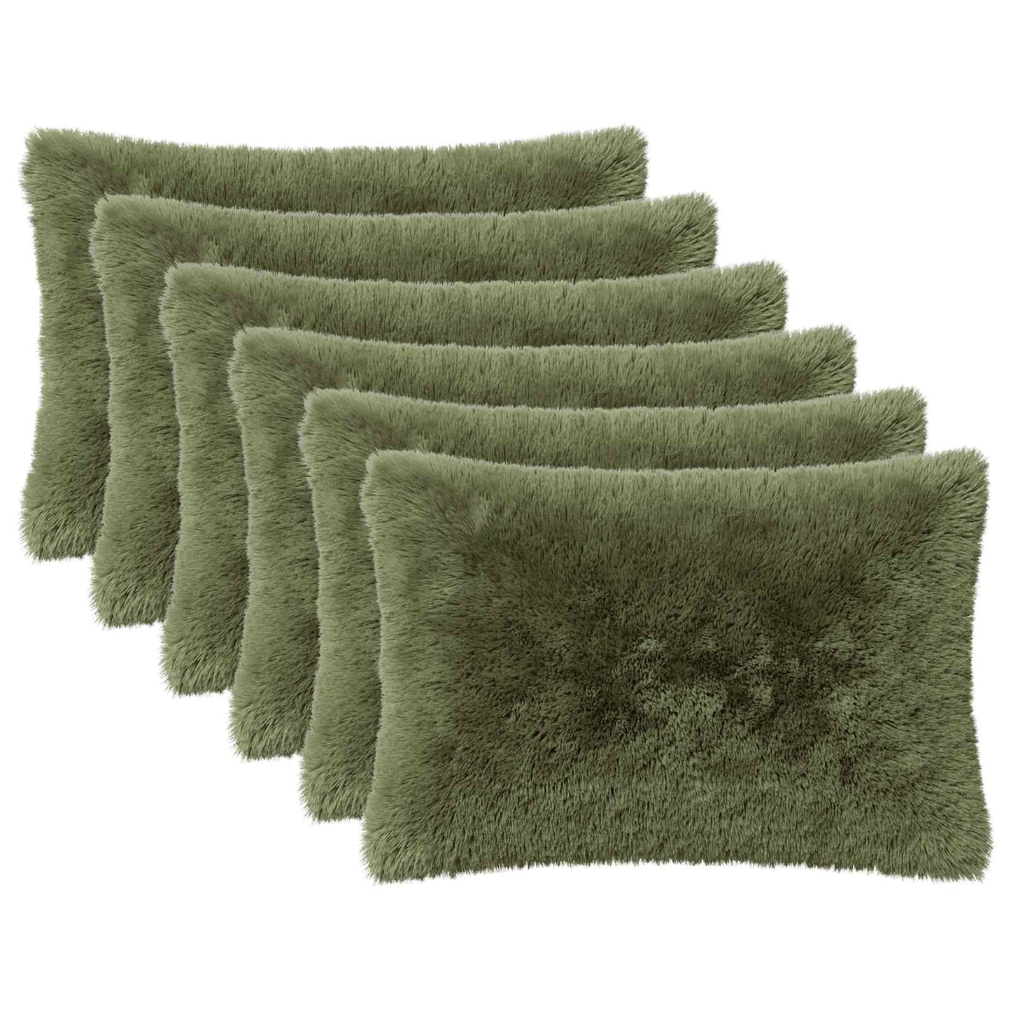 Cushion with Pillow HEERLEN 6 pcs Green PV Fleece