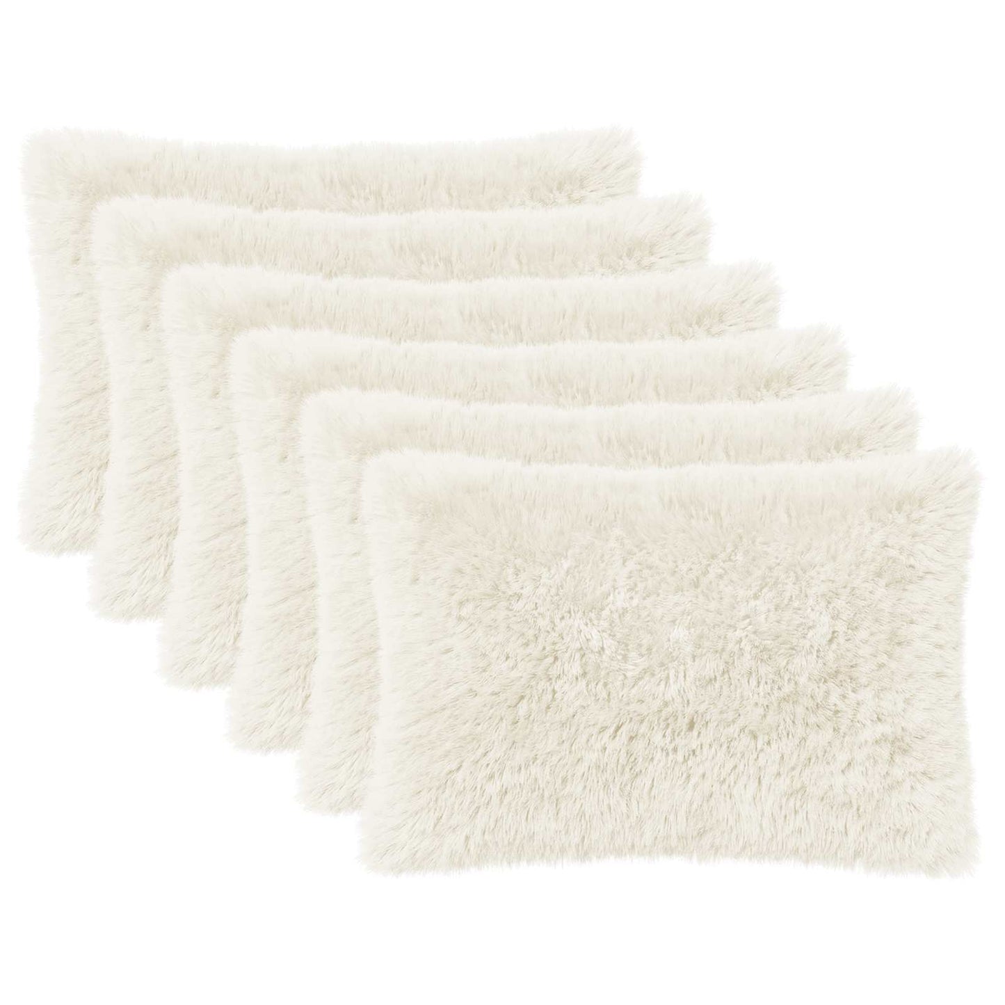 Cushion with Pillow HEERLEN 6 pcs White PV Fleece