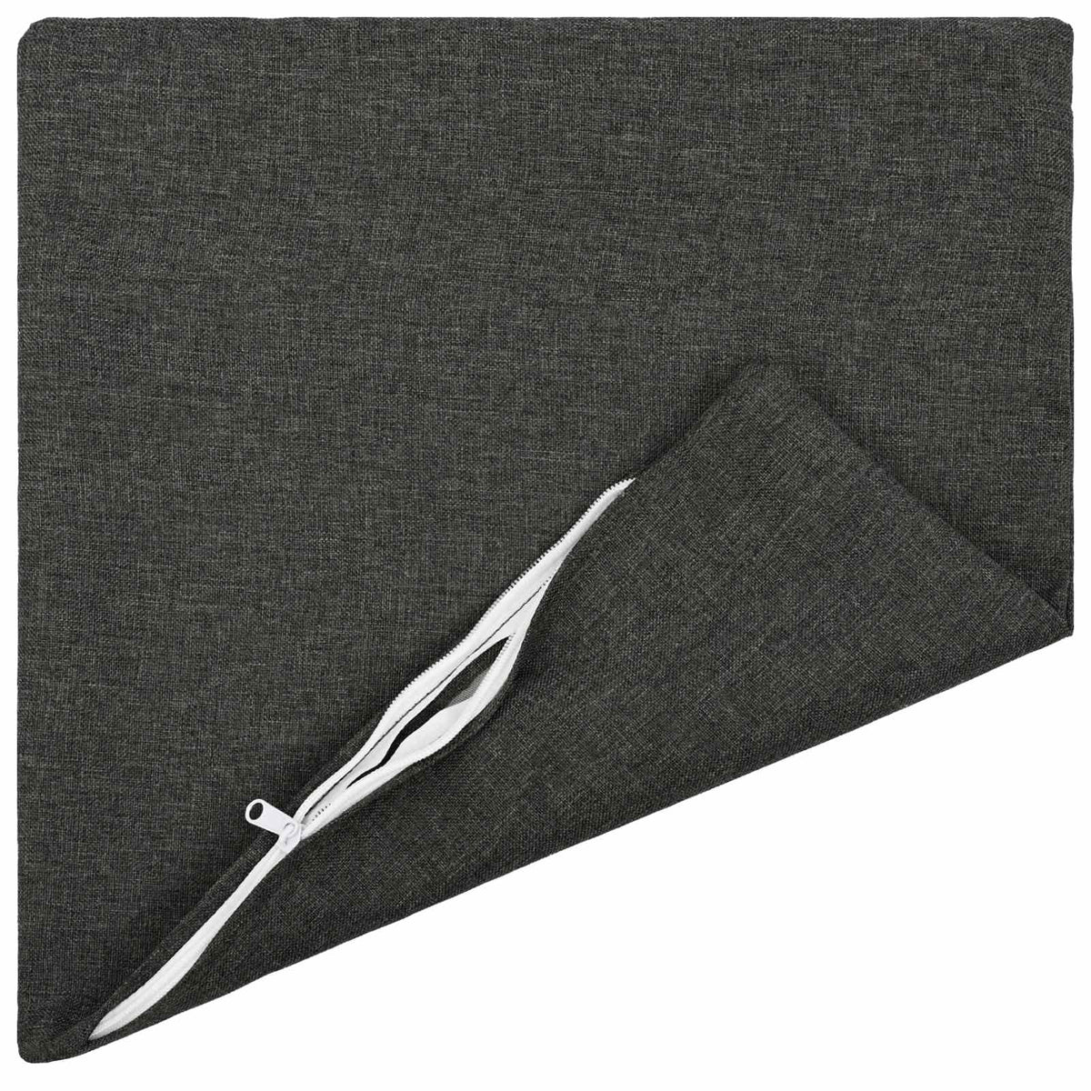Cushion with Pillow HEERLEN 6 pcs Dark Grey Fabric