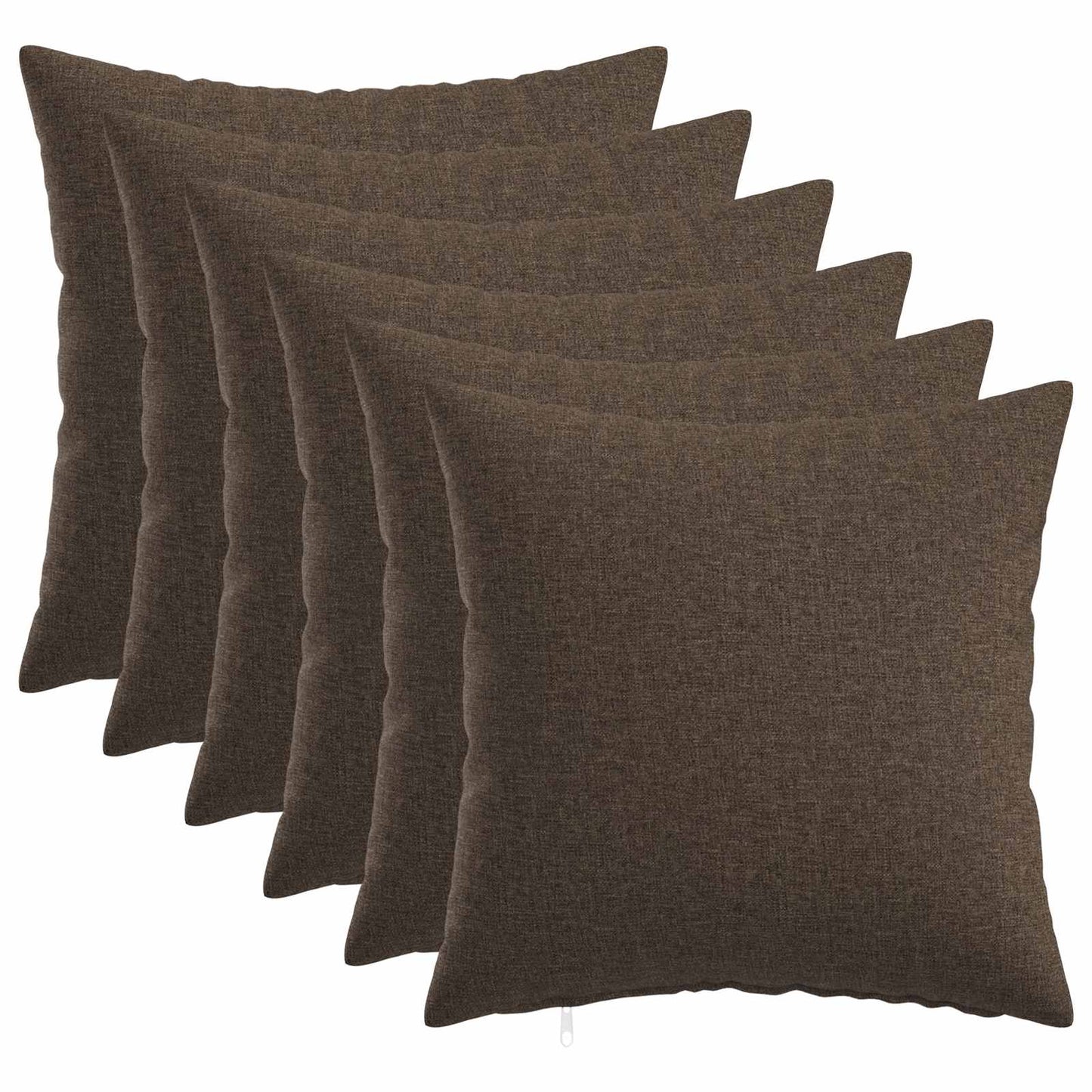 Cushion with Pillow HEERLEN 6 pcs Taupe Fabric